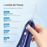 Vosaro Cordless Oral Irrigator for Teeth-Blue WATERFLOSSER