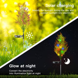 Solar Tree Lights Garden Outdoor Waterproof, Vosaro Solar Yard Decoration Light, Solar Stakes Deco Lights, SOLARLIGHT Flower Lights Multi-Color Flickering Pine Lights for Patio Lawn Pathway Christmas