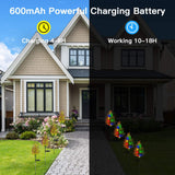 Solar Tree Lights Garden Outdoor Waterproof, Vosaro Solar Yard Decoration Light, Solar Stakes Deco Lights, SOLARLIGHT Flower Lights Multi-Color Flickering Pine Lights for Patio Lawn Pathway Christmas