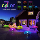Solar Flower Lights Outdoor Garden Waterproof, Vosaro Solar Yard Lights Decorative, 7 Color Changing Solar Powered Stake Light for Pathway Patio Lawn Holiday Decor, SOLARLIGHT