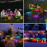 Solar Flower Lights Outdoor Garden Waterproof, Vosaro Solar Yard Lights Decorative, 7 Color Changing Solar Powered Stake Light for Pathway Patio Lawn Holiday Decor, SOLARLIGHT